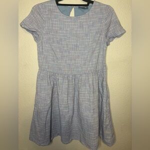 MODCLOTH CHAMBRAY BABYDOLL DRESS SIZE XS EMPIRE WAIST MINI
